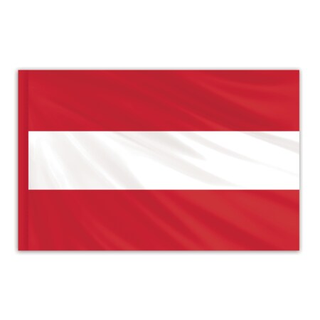 Austria Indoor Nylon Flag 2'x3' With Gold Fringe